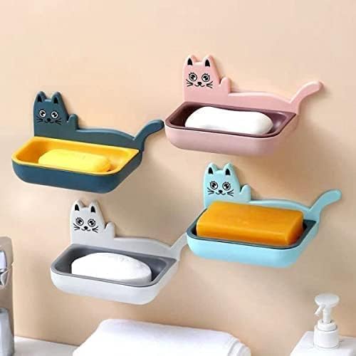 Cat Shape Wall Mounted Draining Soap Dish
