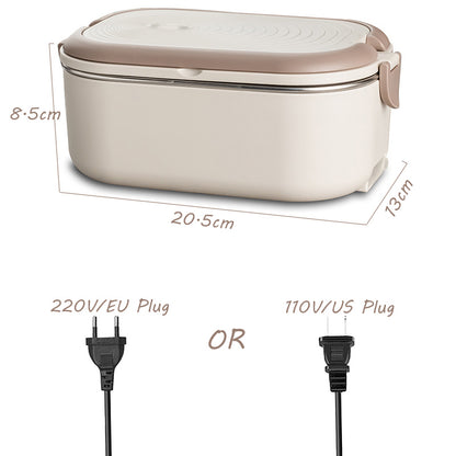 Electric Heated Lunch Box (Stainless Steel)