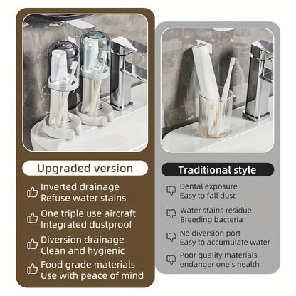 Portable Toothbrush Holder With Mouthwash Cup