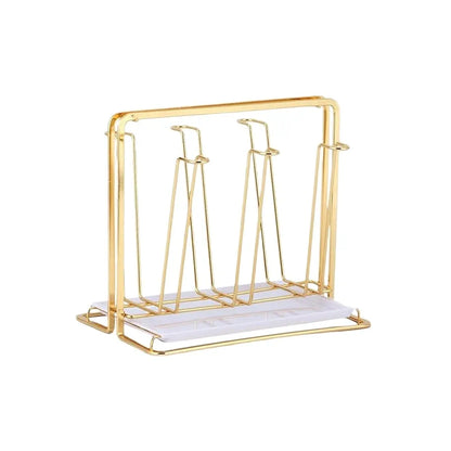 Luxurious Golden Glass Stand