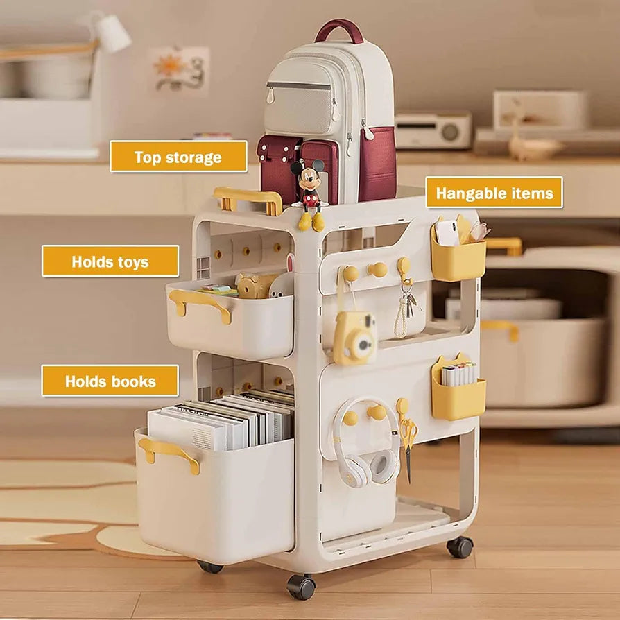 Removable Storage Cart Under Desk Trolley With Drawer Organizer