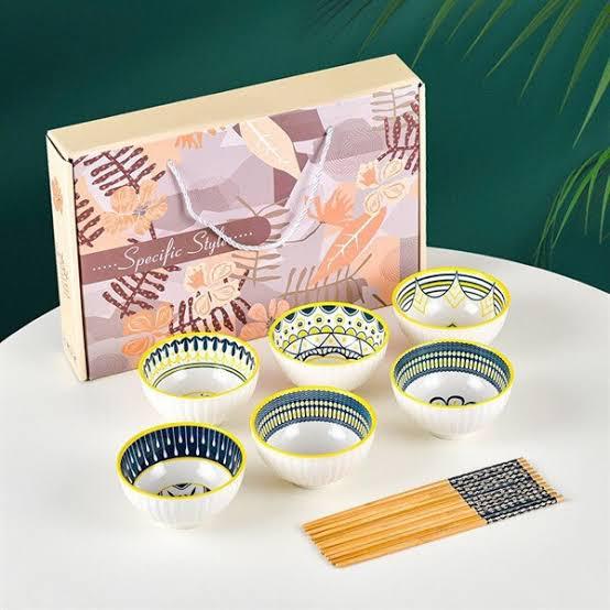 Creative Ceramic Porcelain Bowl Set (Box Packing)