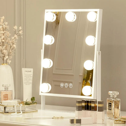 Luxury Vanity Mirror With Bulb (3 Colors Mode)