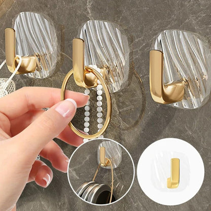 Luxury Wall Hooks Heavy-Duty Self-Adhesive Hook Pack Of 3