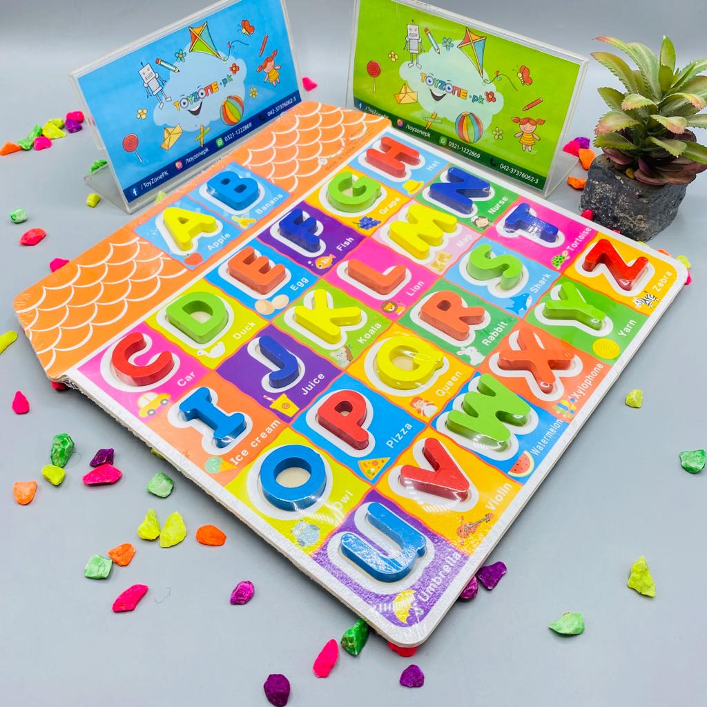 Wooden Learning Board with Alphabet Numeric and Characters