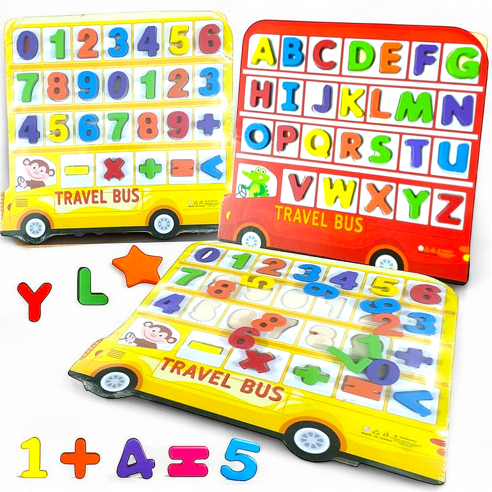 Wooden Learning Board with Alphabet Numeric and Characters