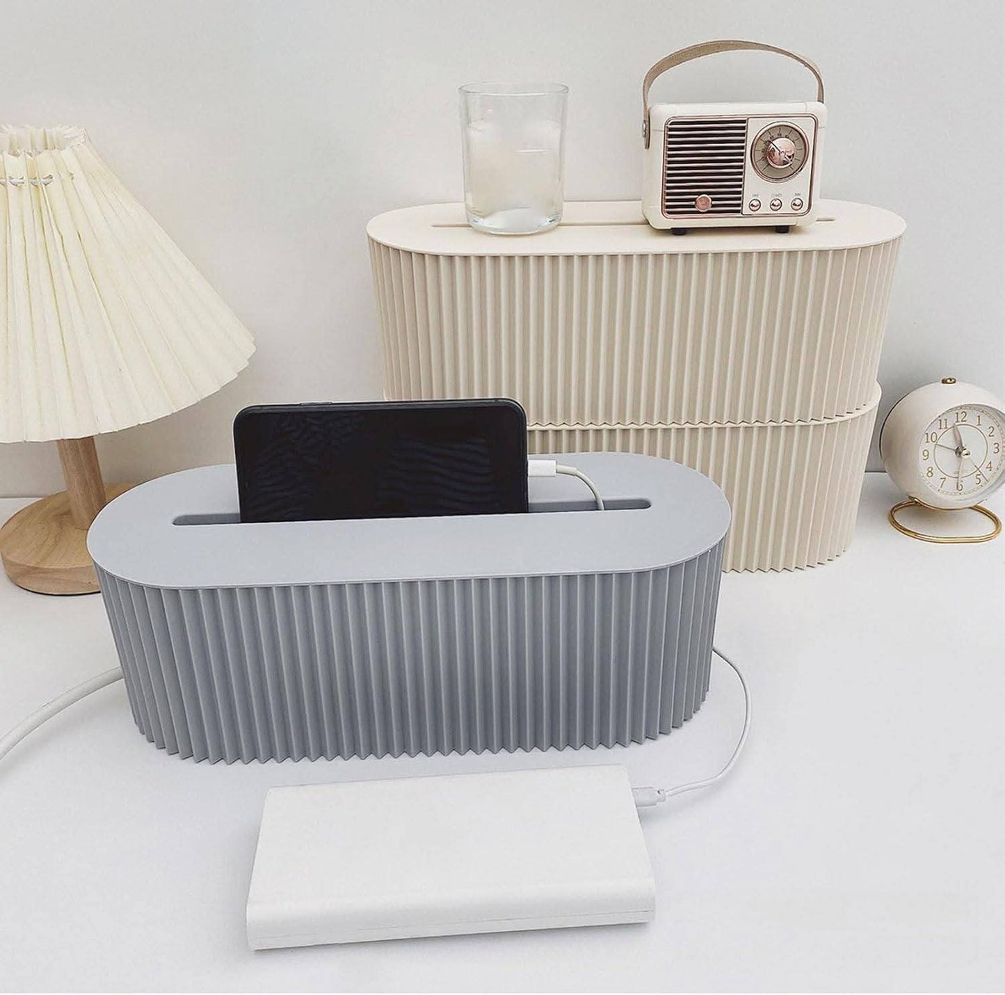 Nordic Cable Management Box – Minimalist Wire Organizer