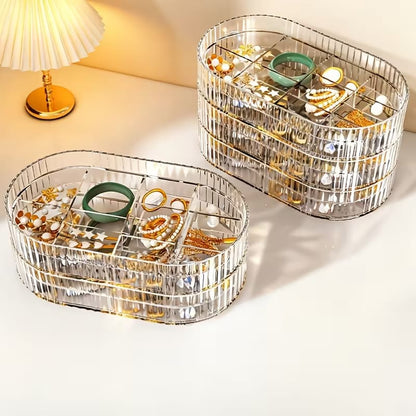 Portable Multiplayer Dustproof Jewelry Organizer Box