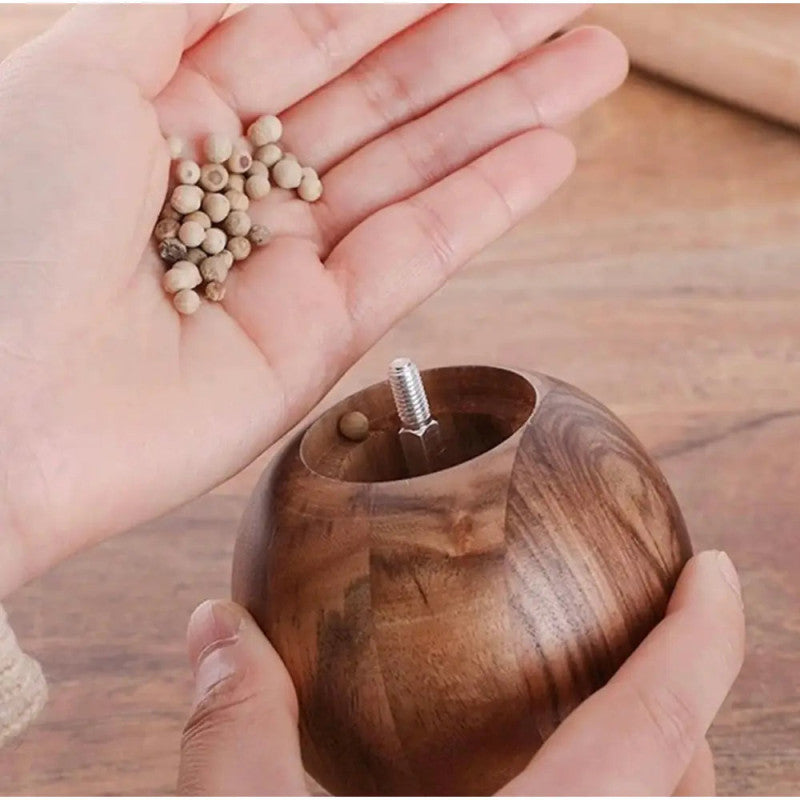 Premium Wooden Pepper & Spice Grinder Hand Crank Seasoning Mill