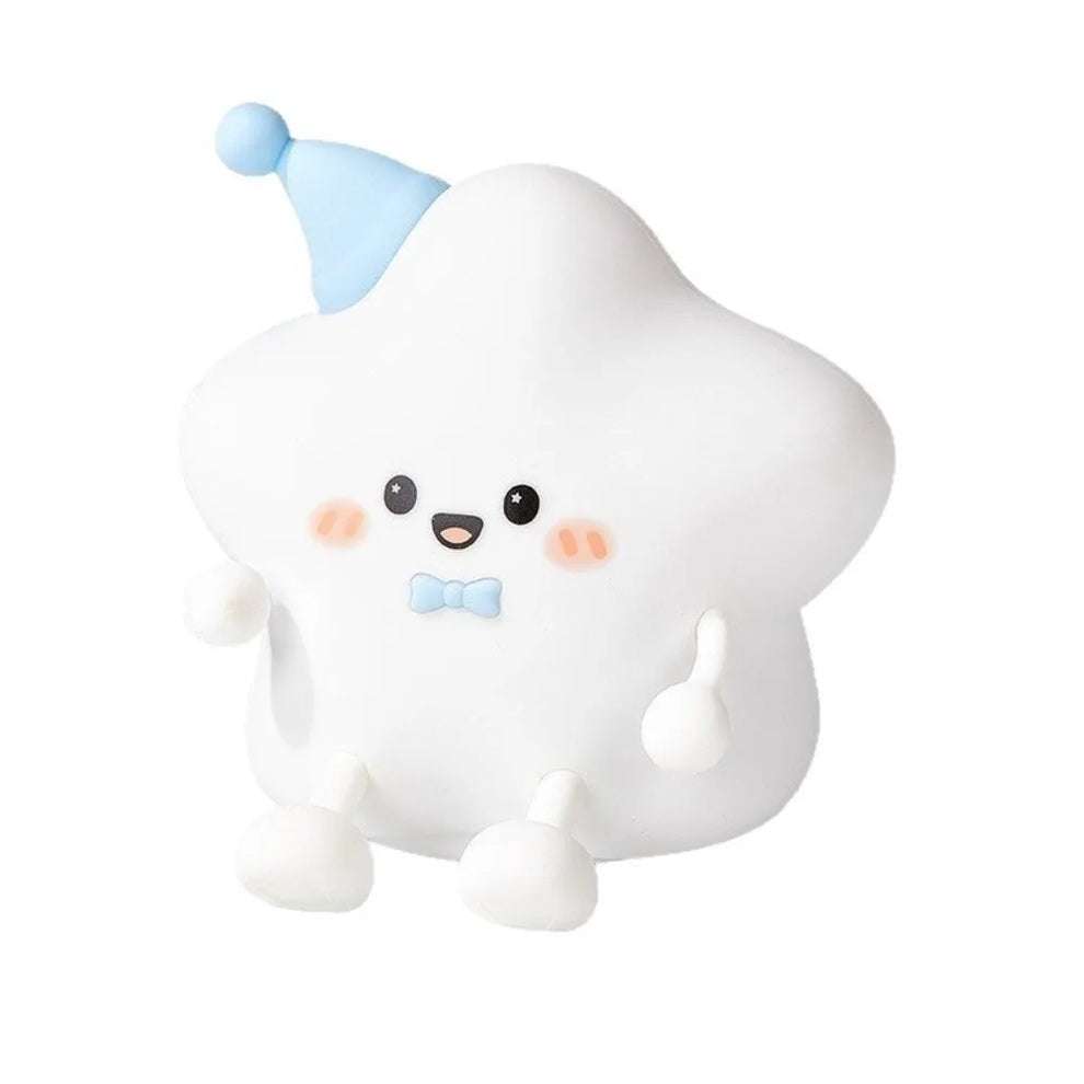 LED Star Night Light - Recahargeable Silicone Touch Table Lamp