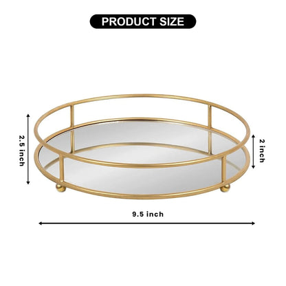 Classy Golden Vanity Display With Mirror