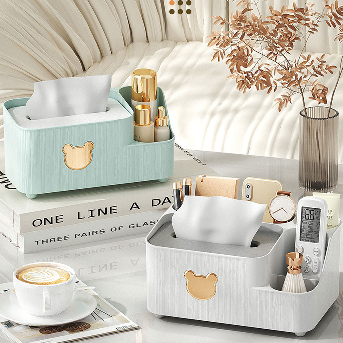 Bear Design Desktop Tissue Storage Box