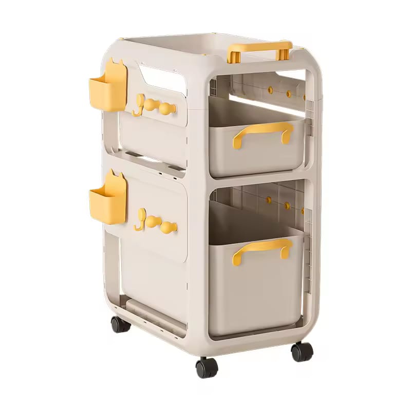 Removable Storage Cart Under Desk Trolley With Drawer Organizer