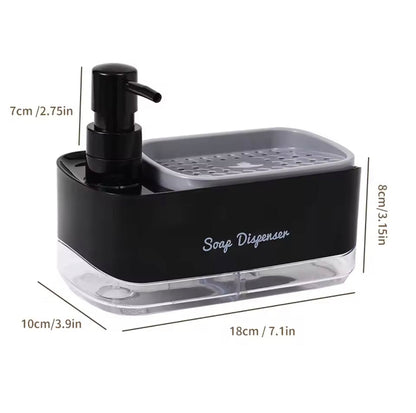Multifunctional Soap Dispenser, Kitchen Countertop Dishwashing Soap Dispenser, Soap Dispenser With Sponge Holder