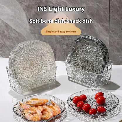 8-Piece Acrylic Bone Plates – Small Snack & Dining Dishes