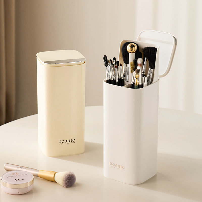 Automatic Lifting Makeup Brush Holder with Lid