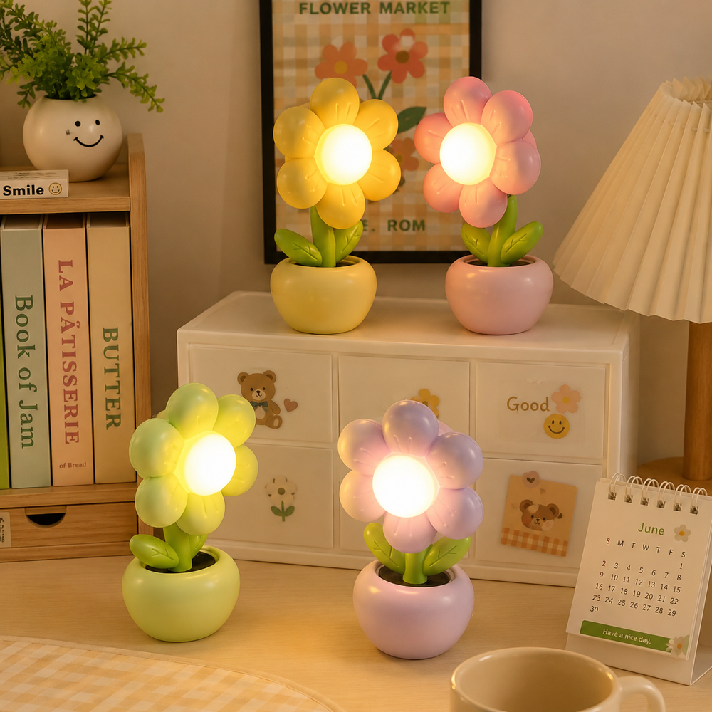 Mini LED Flowers Decorative Night Light
