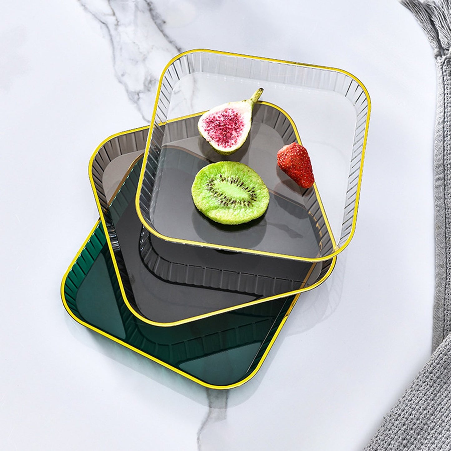 Nordic Mini Snacks Tray Plastic (Pack Of 4)