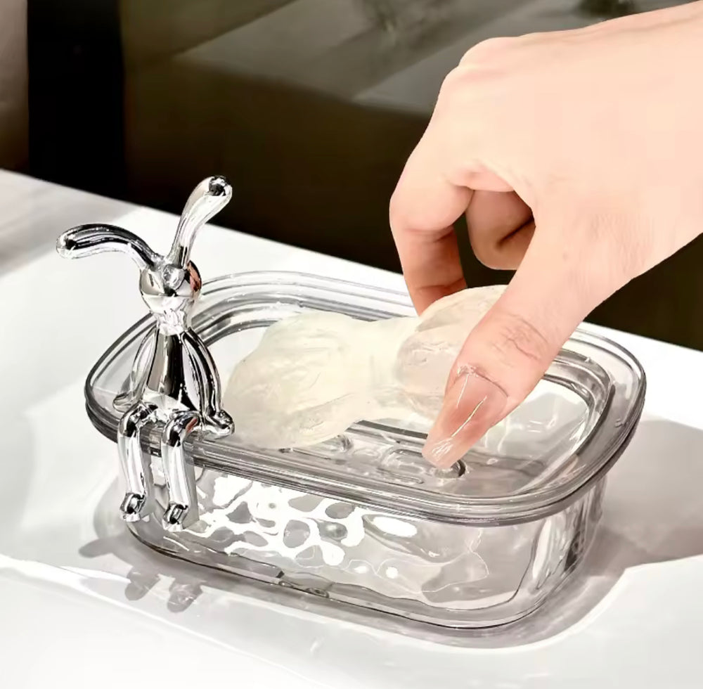Acrylic Rabit Decor Soap Dish