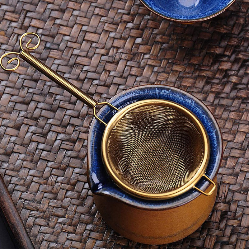 Golden Tea Strainer Stainless Steel