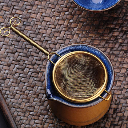 Golden Tea Strainer Stainless Steel