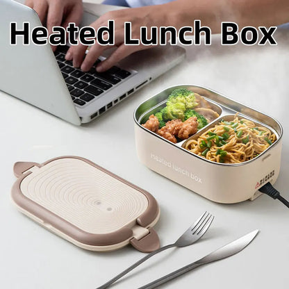 Electric Heated Lunch Box (Stainless Steel)
