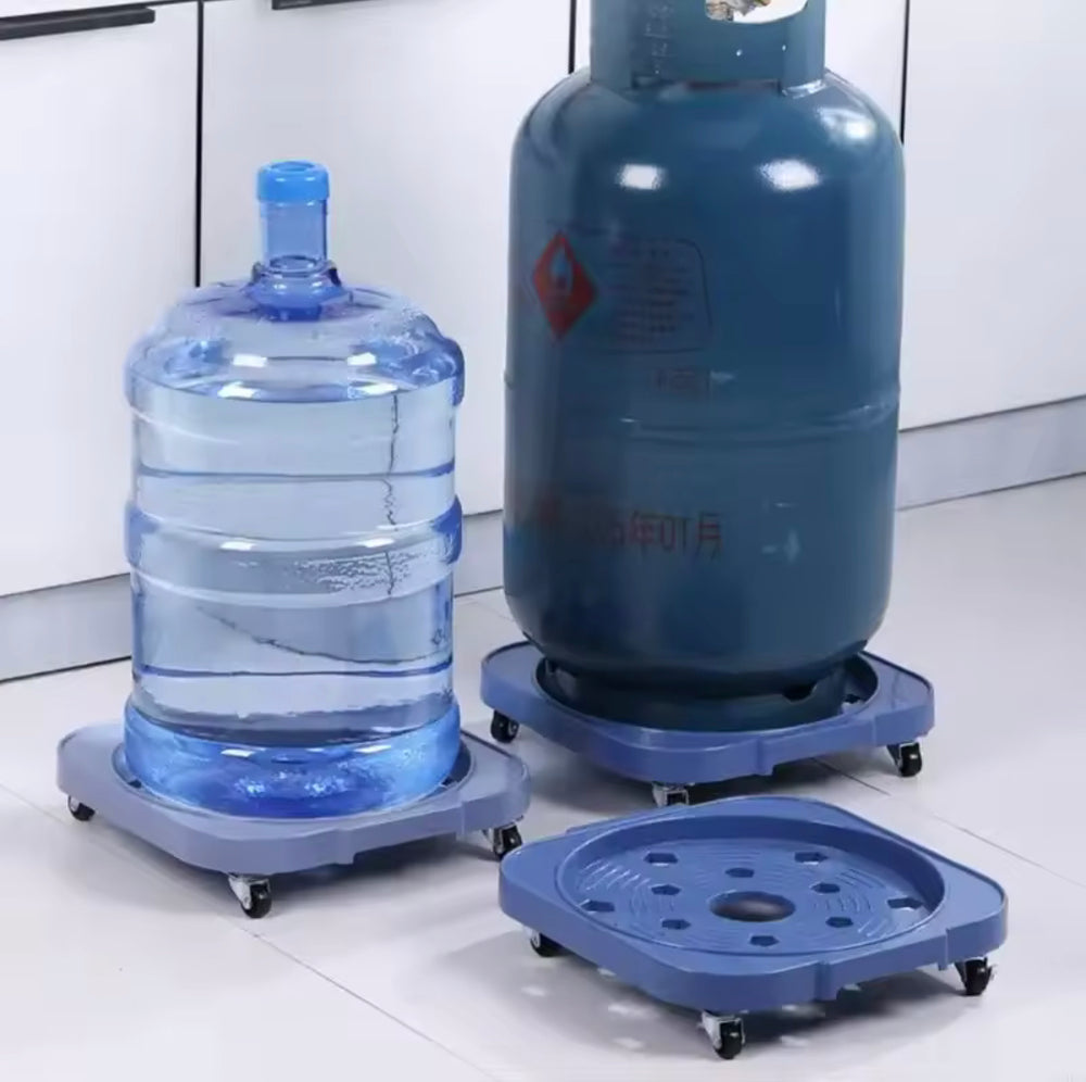 Heavy-Duty Gas Cylinder Trolley with 360° Rotating Wheels – Premium Anti-Rust Base Stand