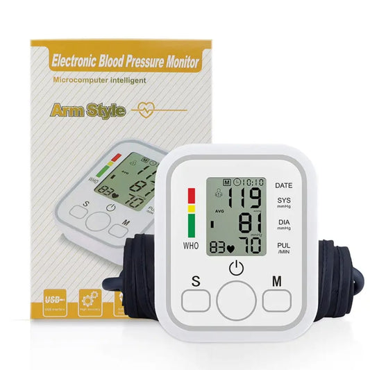 Digital Blood Pressure Monitor Fully Automatic Machine with Heart Rate Monitor