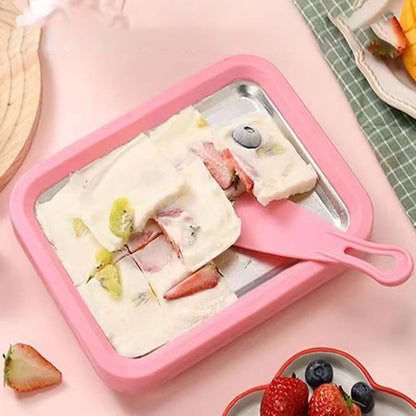 Home Instant Rolled Ice Cream Maker Pan