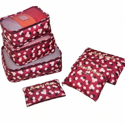 Printed 6Pcs Travel Bag Set