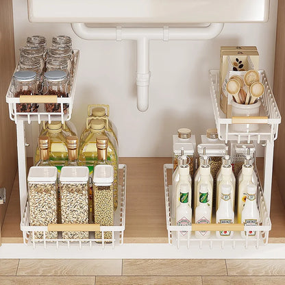 2-Tier Under Sink Organizer Rack Heavy Quality