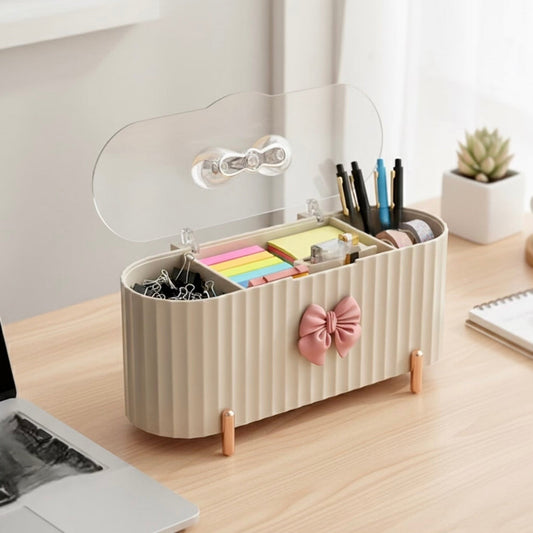 Multipurpose 3 Grid Storage Box With Lid