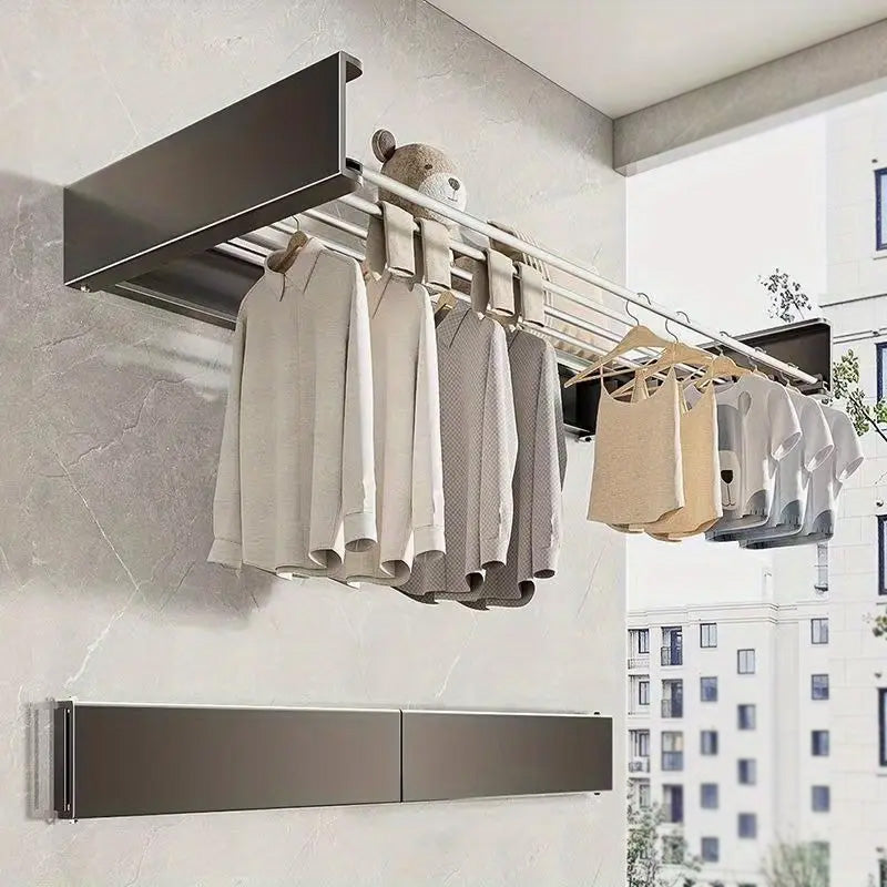 Wall Mounted Foldable Aluminum Drying Rack