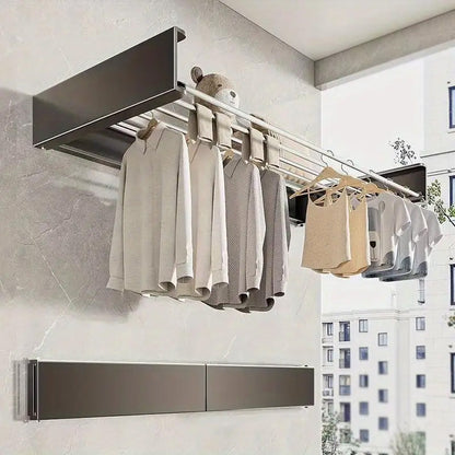Wall Mounted Foldable Aluminum Drying Rack