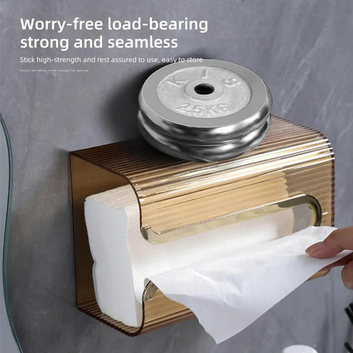 ClearVista Elite Premium Wall-Mounted Acrylic Tissue Box Holder