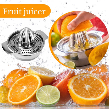 Stainless Steel Fruit Manual Hand Press Squeezer With Bowl