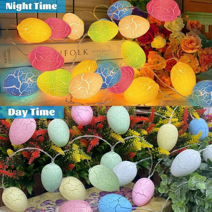 Easter Crackled Egg LED String Lights