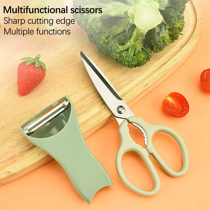 Stainless Steel Scissors & Peeler Set