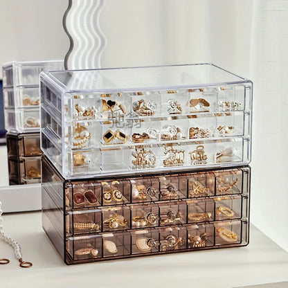 72 – Grids Drawer Transparent Jewellery Box