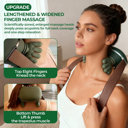 Green Master Pro Electric Neck & Shoulder Massager - Heated Muscle Relief