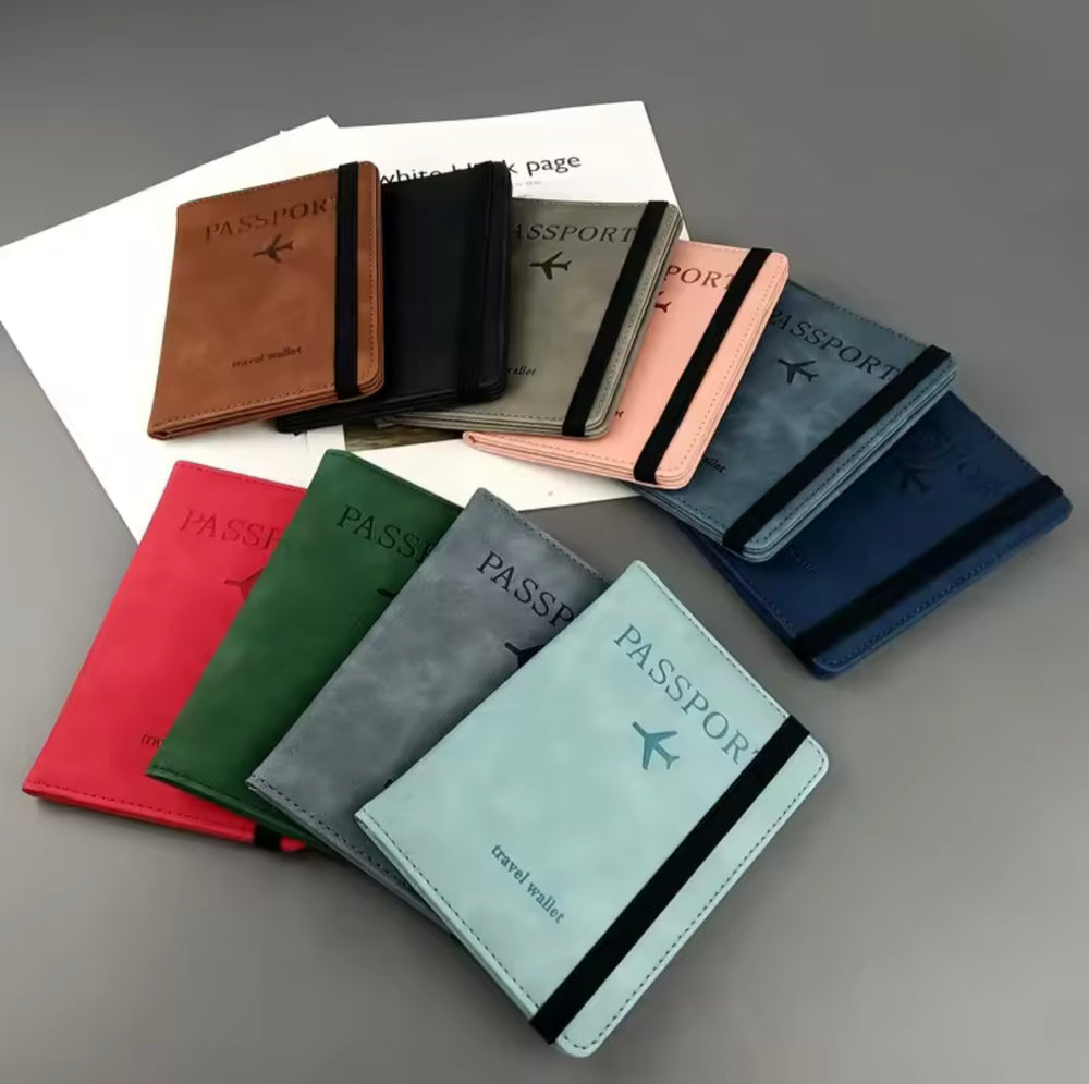 Slim PU Leather Travel Passport Wallet