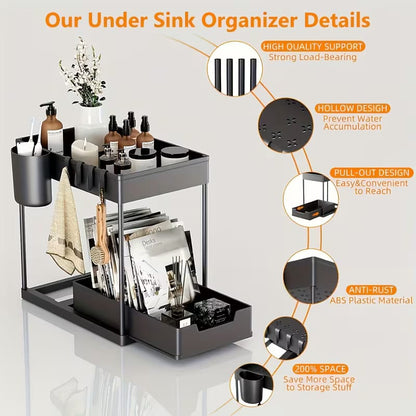 2 Tier Under Sink Organizer Rack