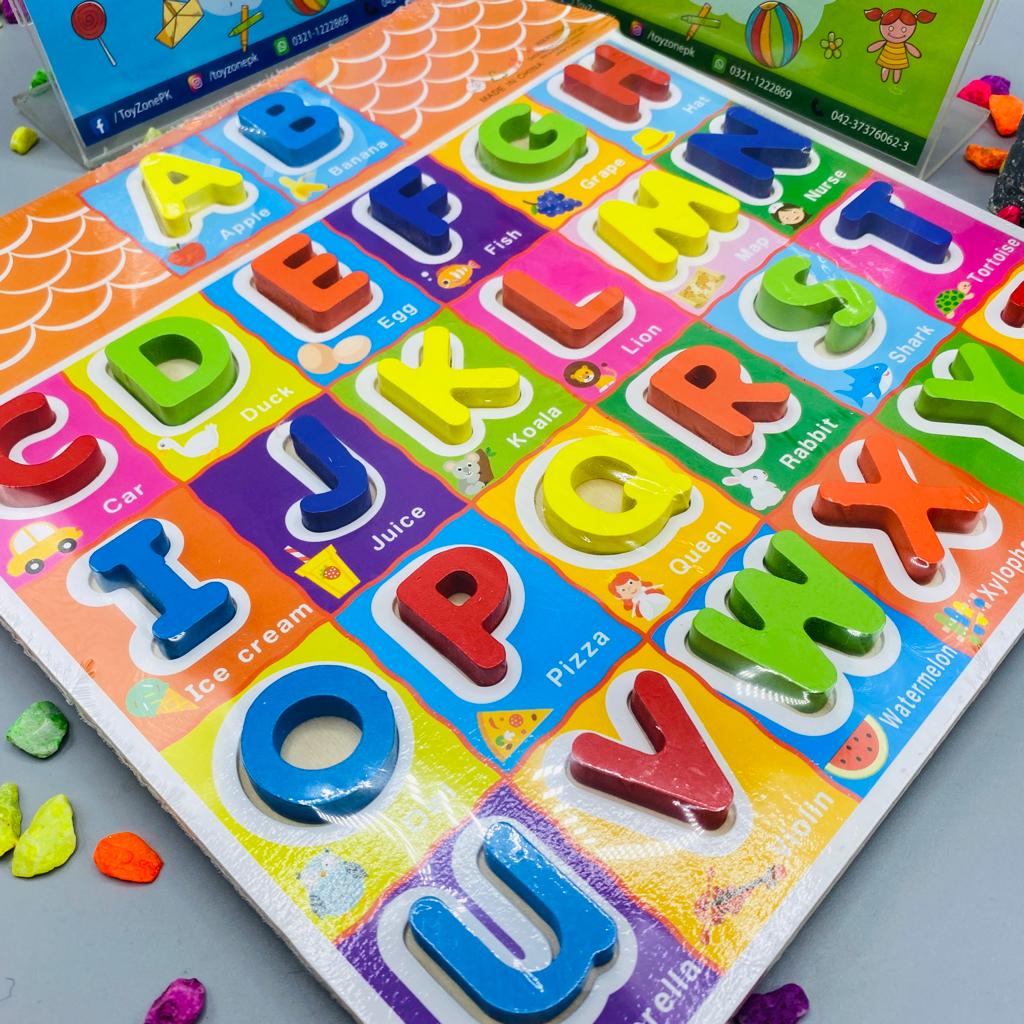 Wooden Learning Board with Alphabet Numeric and Characters