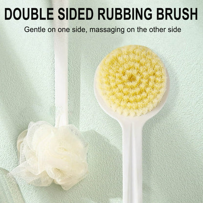 2 In 1 Bath Brush Long Handle