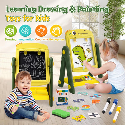 Double Sided White And Black Board children's Magnetic Drawing Board And Learning Easel