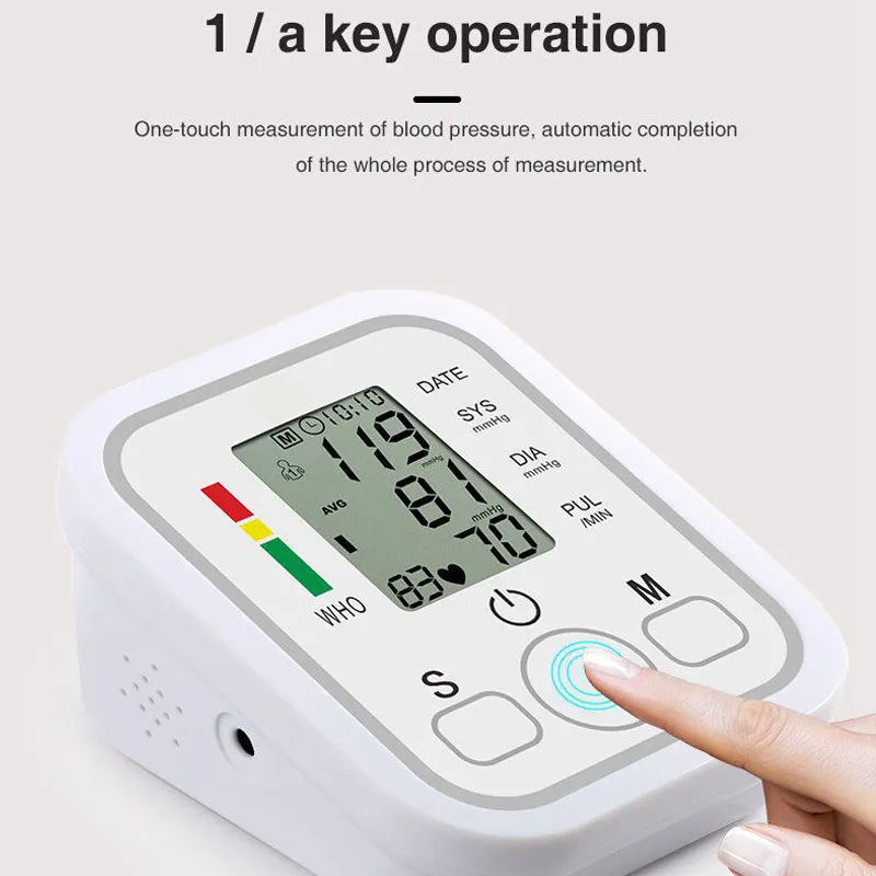 Digital Blood Pressure Monitor Fully Automatic Machine with Heart Rate Monitor