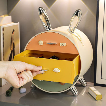 Cute Cartoon Bunny Ear Shape Desktop Cosmetic Organizer (Premium Quality)