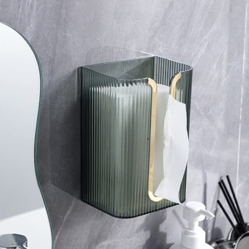 ClearVista Elite Premium Wall-Mounted Acrylic Tissue Box Holder