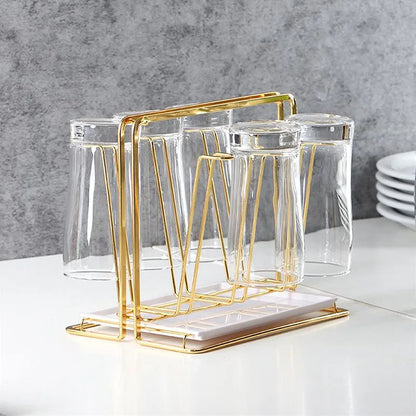 Luxurious Golden Glass Stand