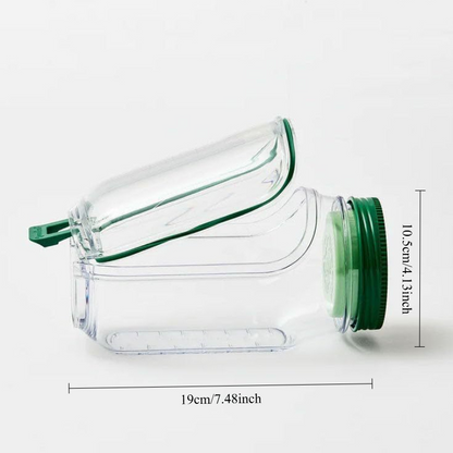 Dual-Opening Salad Jar with Built-In Sauce Cup